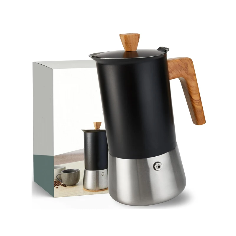 OEM индукционная плита Эспрессо кофеварка Cafetera нержавеющая сталь Алюминиевый горшок Moka