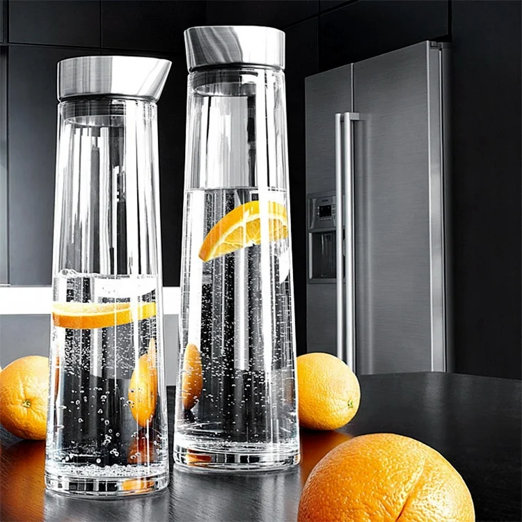 
New design set box gray color water borosilicate glass with easy pouring pitcher nozzle 