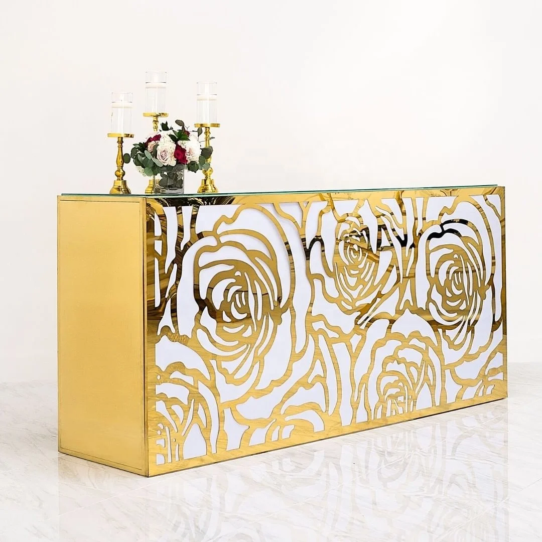 Роскошная Праздничная Аренда оборудования мебель для мероприятий уличная домашняя Мобильная стойка из нержавеющей стали коктейлей-бара