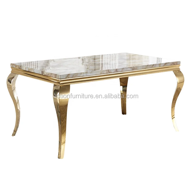 Wholesale stainless steel mirror glass top marble top oval table for wedding party banquet hotel dining