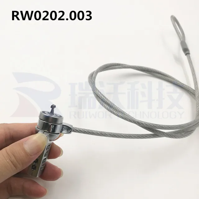 RuiWor RW0202.003 laptop safety code lock computer security tether password cable Security Lock Cable For Tablet
