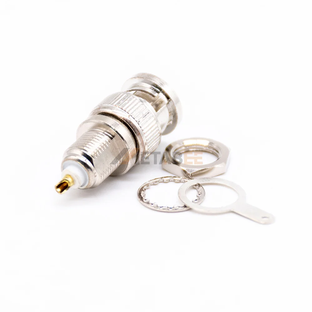 Straight BNC Male Plug Solder Type Connector for CCTV