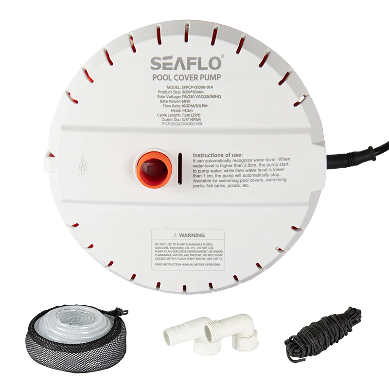 High Quality SEAFLO Hot Sale Automatic Submersible Water Pump Portable Swimming Pool Cover Pump