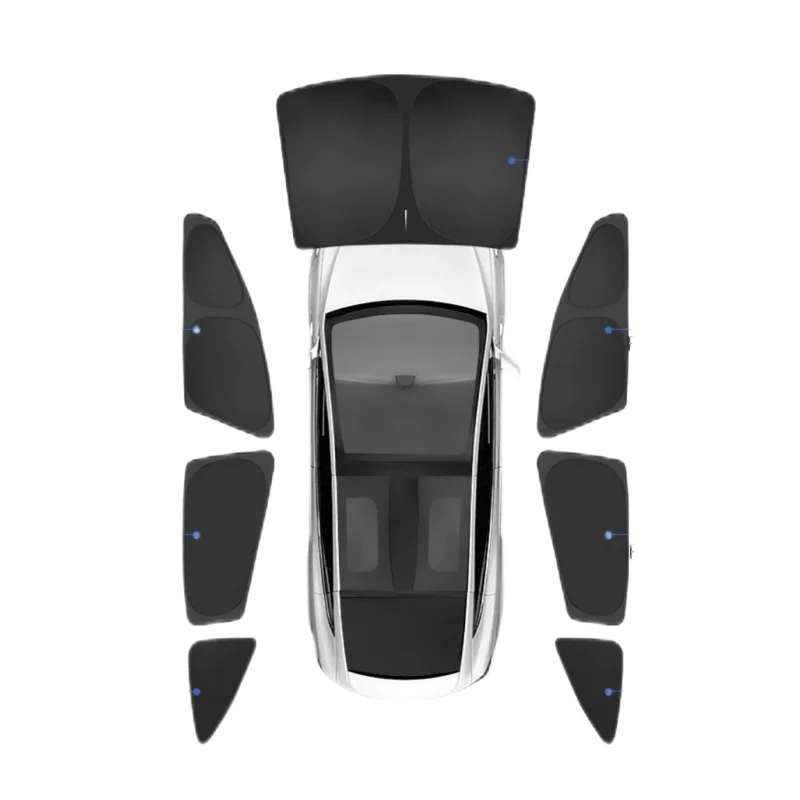 2024 новые автомобильные аксессуары Солнцезащитная УФ-защита полный комплект 7 шт. автомобильное Окно Солнцезащитный козырек для tesla модели 3 и y