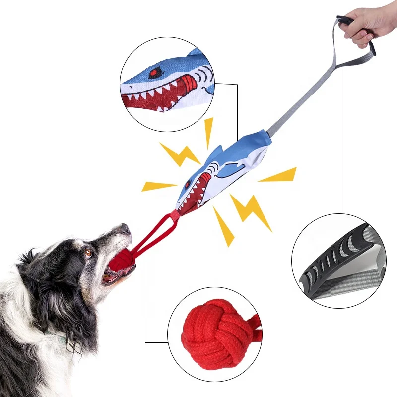 Wellfine Hot Selling Rope Squeaky Pull Chew Pet Toys Durable Fashion Dog Teeth Toys Interactive Movement Rope Pet Chew Toys