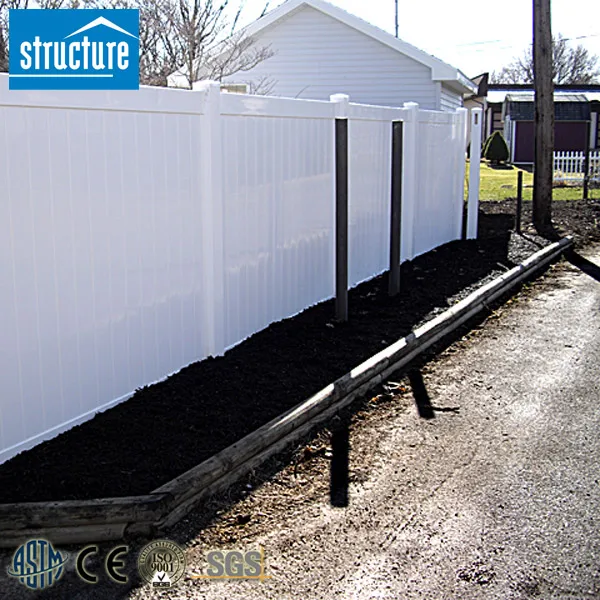 Most Popular Factory Directly Price White PVC Vinyl Privacy Fence Panel