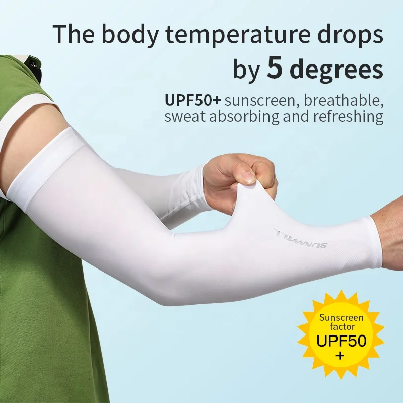 Custom Summer UV Sun Protection Sports Compression Football Volleyball Cycling Running Arm Sleeves