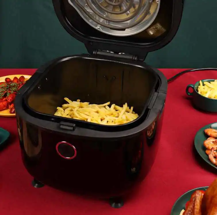 Food Grade Custom Electric 8L Pot Small Kitchen Appliances Air Deep Fryer With Alarm/Indicator