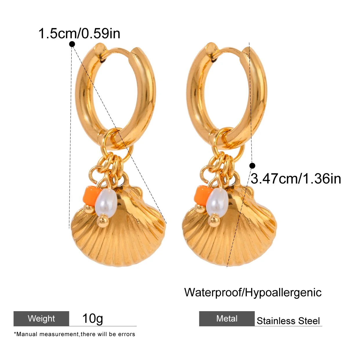 Женские серьги-кольца из нержавеющей стали