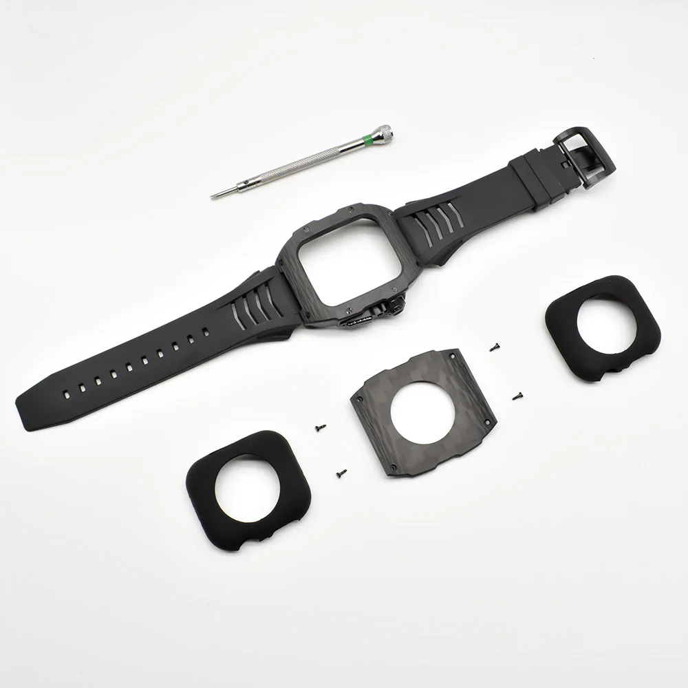 luxury Smart Watch Modification Kit Iwatch Series 678 Protect Cover Rm carbon fiber case for apple watch