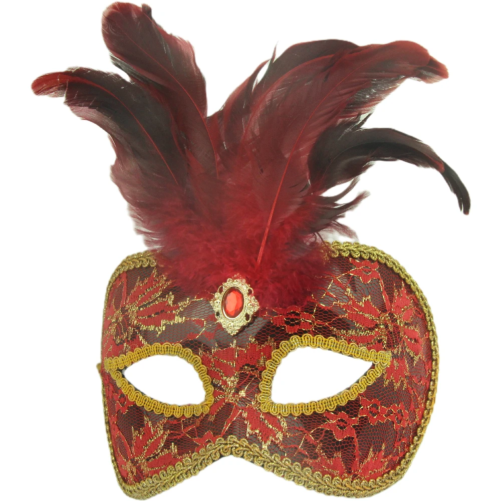 Leather Feather Mask Masquerade Parties Halloween Parties Carnival Masks Dress Costume Lady Gifts Party Masks