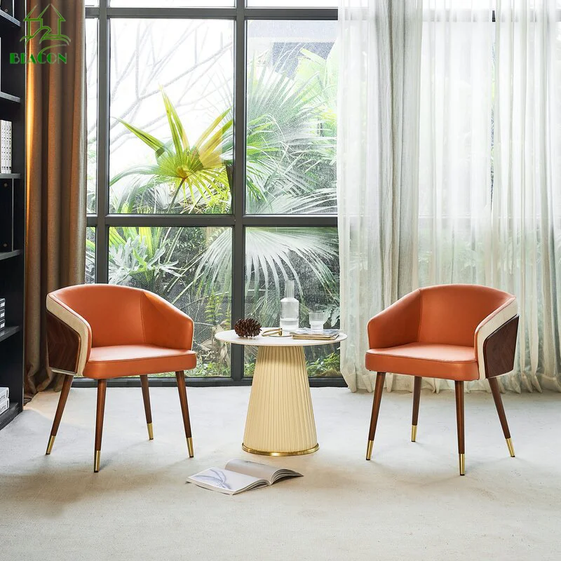 Latest Design Living Room Accent Chair Interior Home Furniture Italian Style Solid Wooden Dining Chair For Restaurant