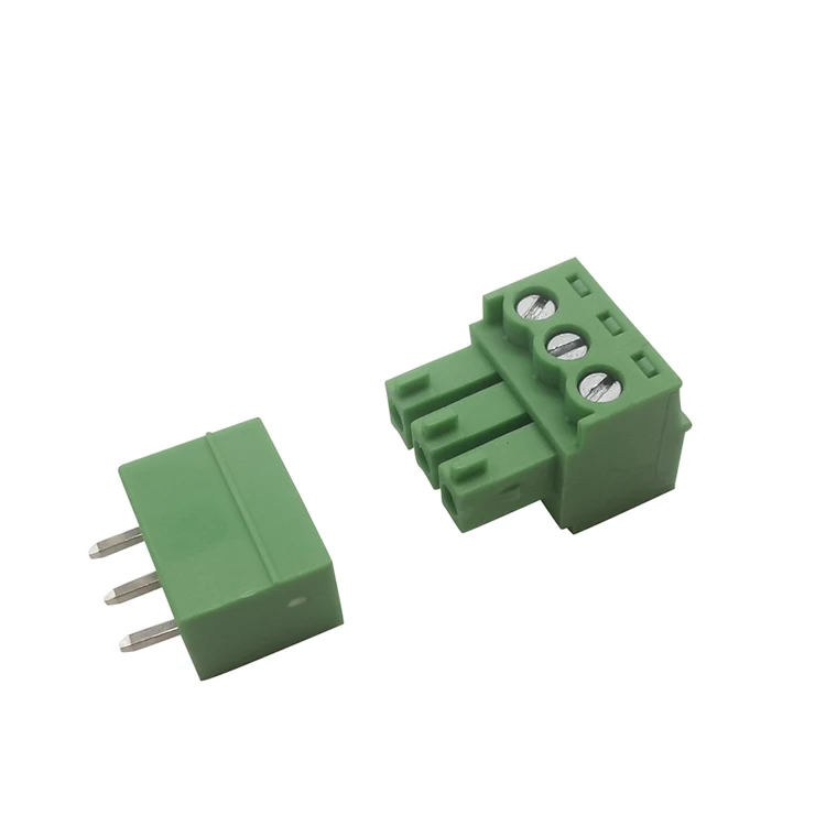 16-28AWG 3.81mm pitch 3 pole pcb Male Female connector 3pin  pluggable terminal connector block