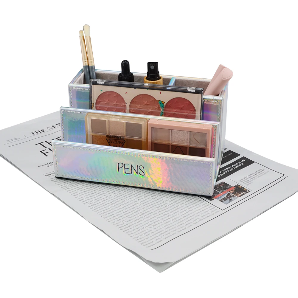 glitter laser pu design office supplies,pen holder,envelop holder