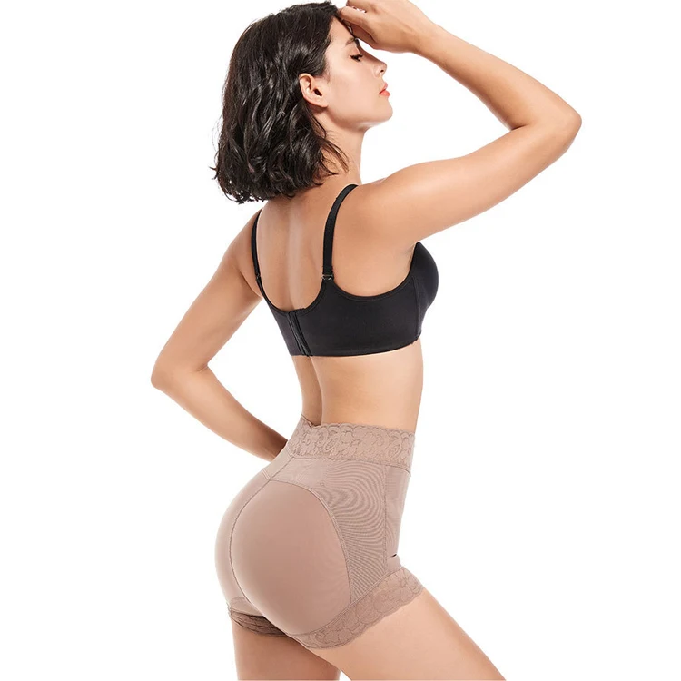 Hot Selling Sexy Anti-slip Body Shaper Large Size Hip Lift Tummy Control Pants Tight Triangle Lace Up Control Panties