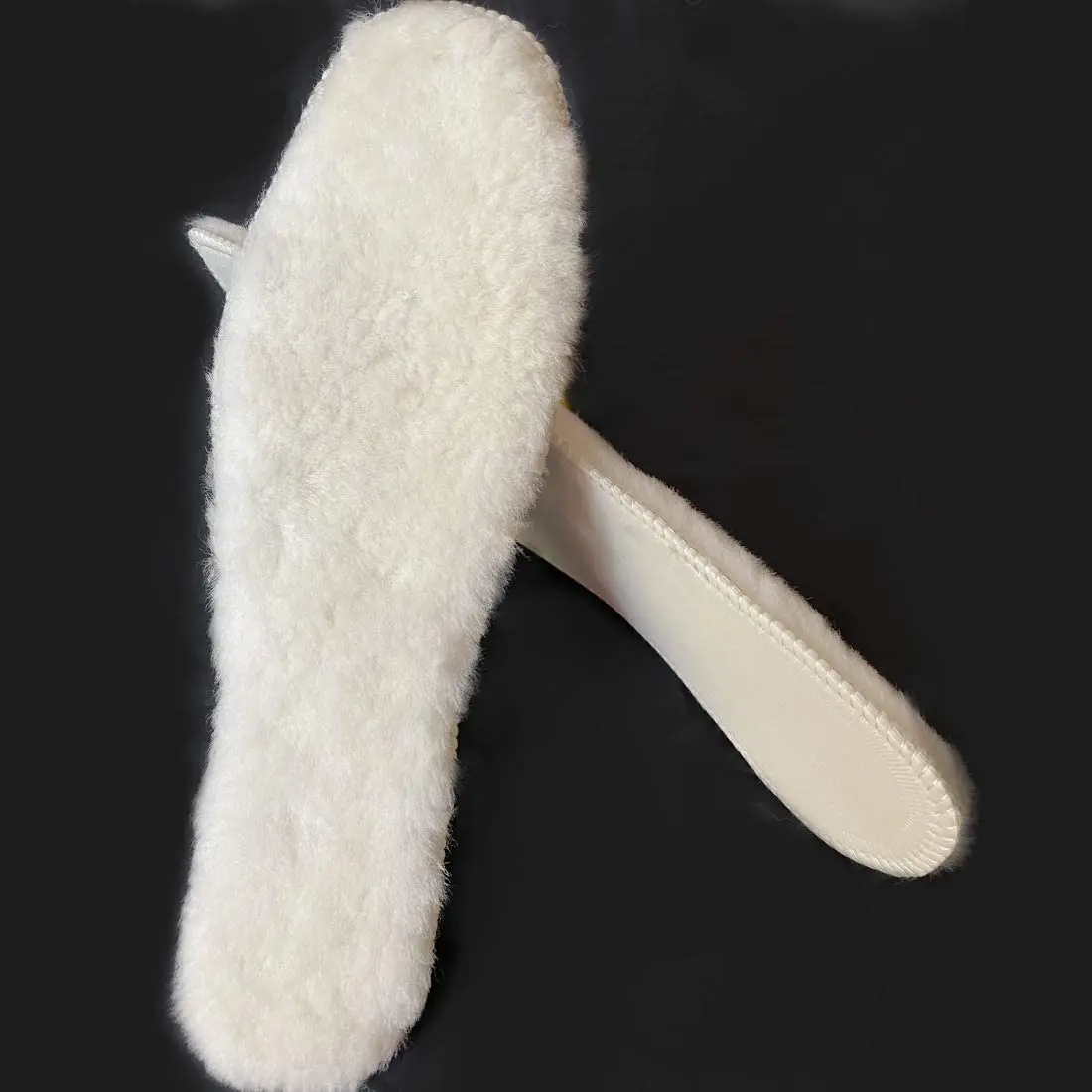 Pure Wool Insoles Winter Sheepskin Thick Warm Men and Women Snow Fur Insole Size 35-44