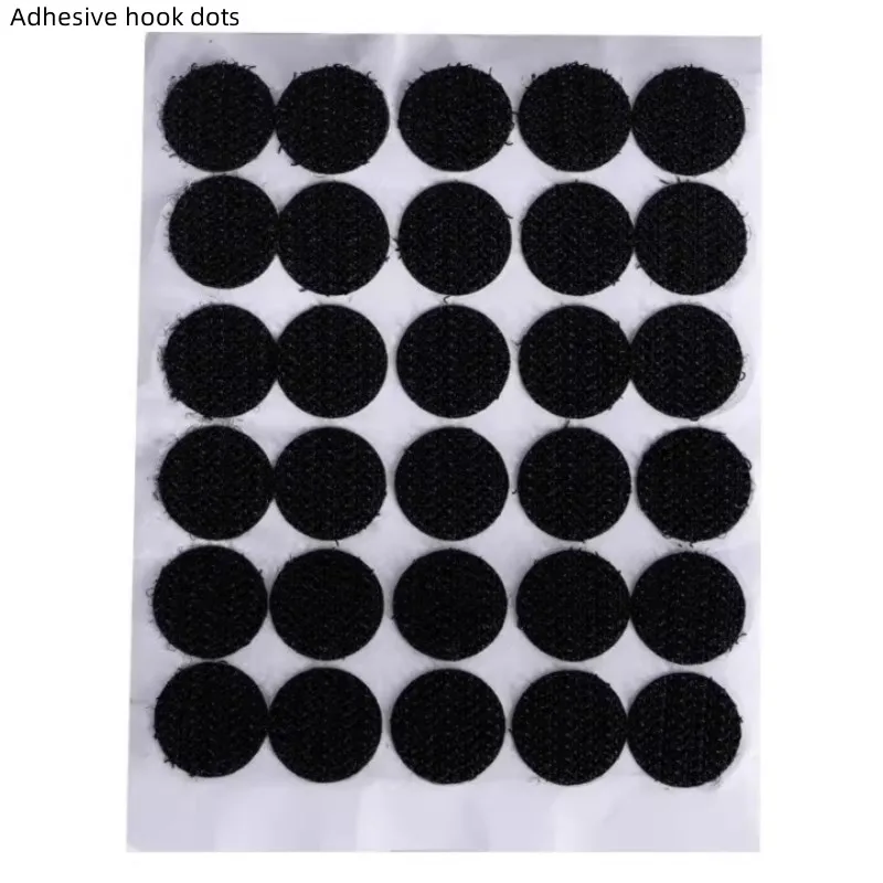 Dansky Manufacturer supply Custom Sticky back no sew 20mm  Hook and Loop dots glued coins rounds circles