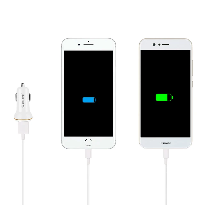 15w 5.0V 3.1A Mini Dual 2 USB Ports Cell Phone Fast Car Charger Adapter for Android