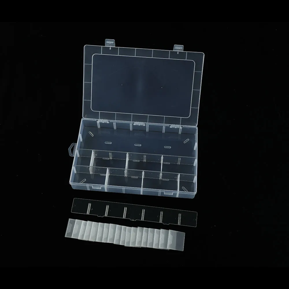 Plastic Lego Storage Box 24 Grid Movable Tool Parts And Partition Jewelry Storage Case Transparent Storage Boxes & Bins