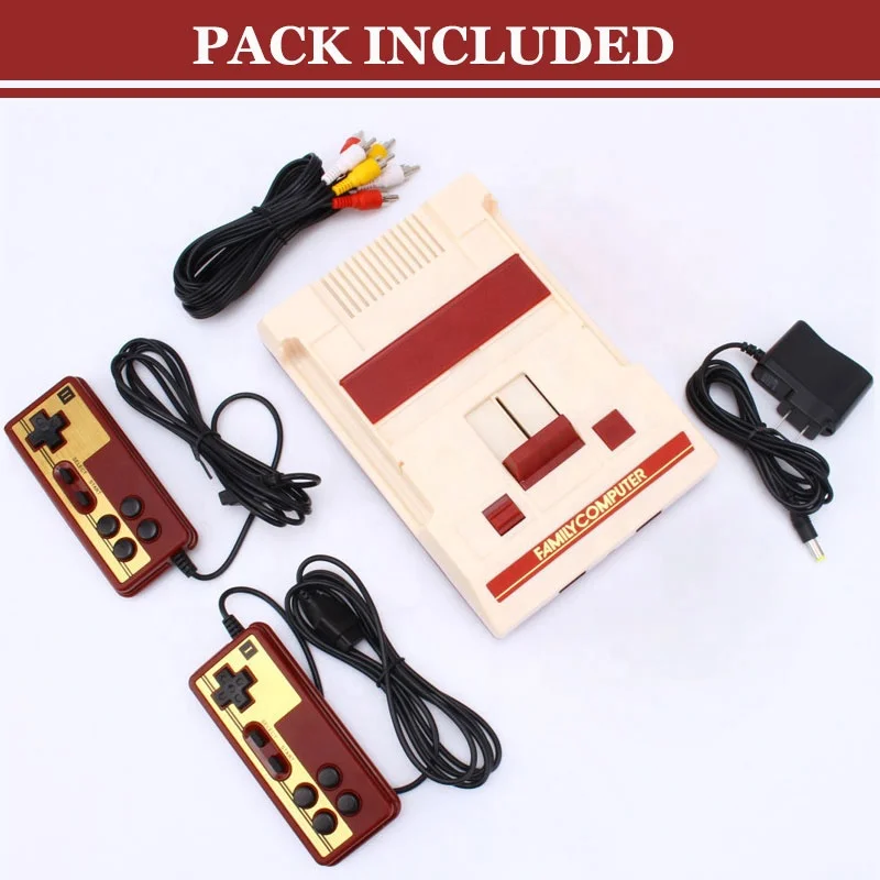 Wolsen 8 Bit Family Video Game Console 500 Classic Retro Game  AV Output Support Cartridge TV Handheld Game Player