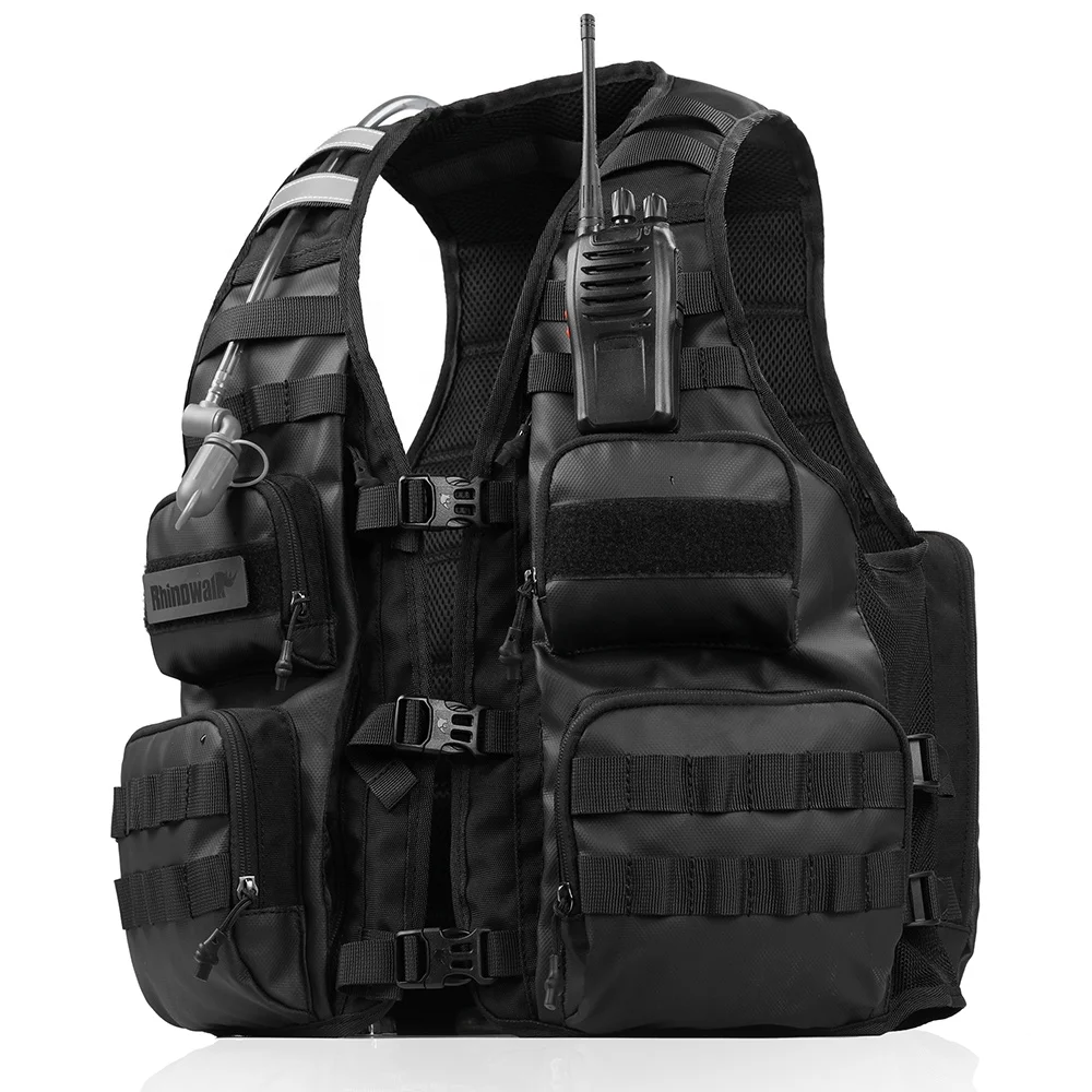 Rhinowalk Outdoor Cyclist Vest with Multi Pockets Reflective Safety Cycling Vest for Running for Travel Fishing Hiking Running