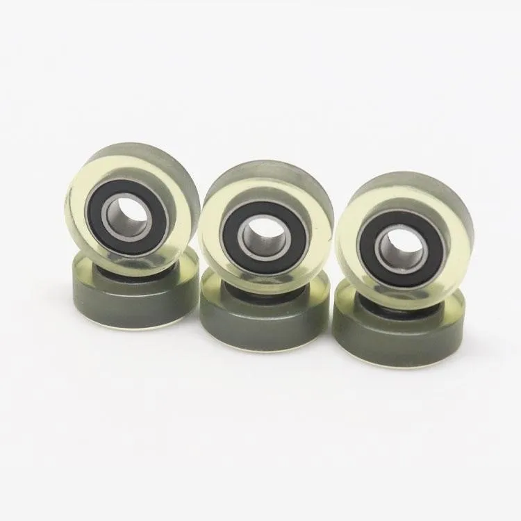 Polea ball bearing 688zz 2rs PU coating soft roller pulley wheels for sliding door cabinet PU roller 8*22*5mm
