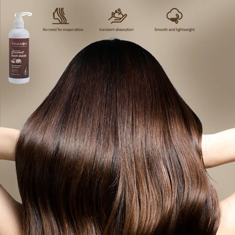 Organic Professional Coconut Hair Mask Repair 300ml Nourishing Conditioner Collagen Repair Hair Mask Treatments