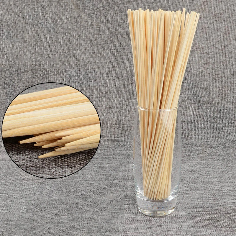 Safe For Kids Design Bamboo Sticks Shish Kabob Bamboo Sticks Disposable Camping Sticks For Barbecue