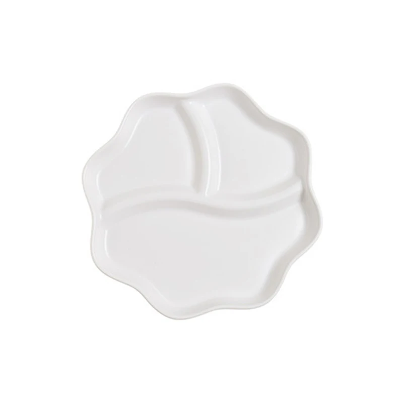 Wholesale hot selling ceramic 8-inch candy dry fruit snack plate ceramic snack plate with a variety of colors