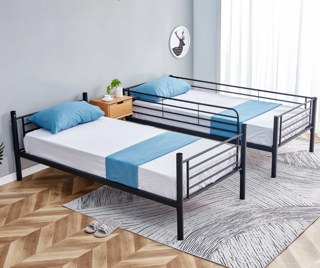 Cheap bunk bed metal manufacturer double full size bunk beds with stairs for kids