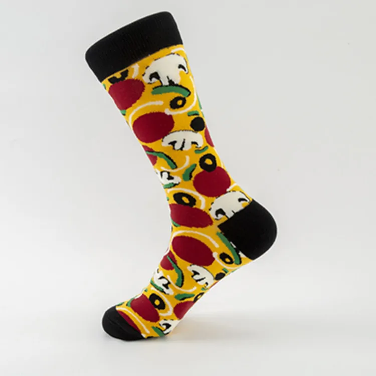Art cat guitar men happy socks casual trendy man mushroom socks novelty funny shark alpaca socks