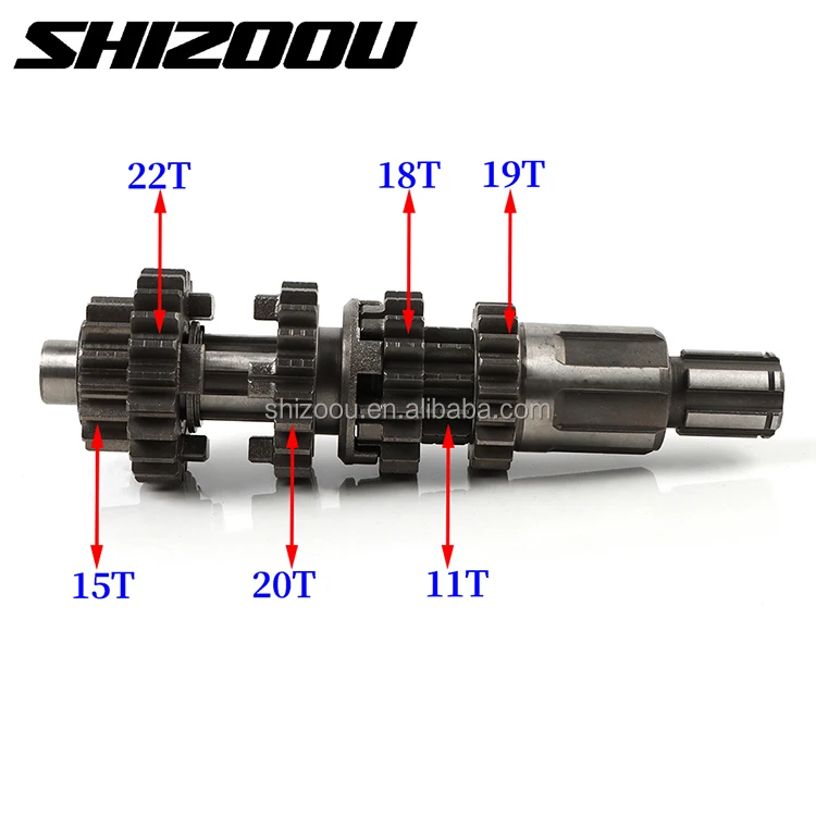For CG250 CG200 CG 250 CG 200 Motorcycle Speed Main Counter Shaft Assy Engines Reverse Gear Gearbox Accessories 200 250cc