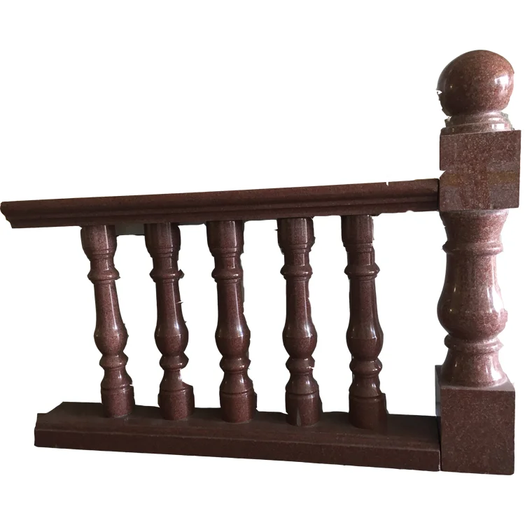 Granite stone railing post, stone baluster railing, granite baluster