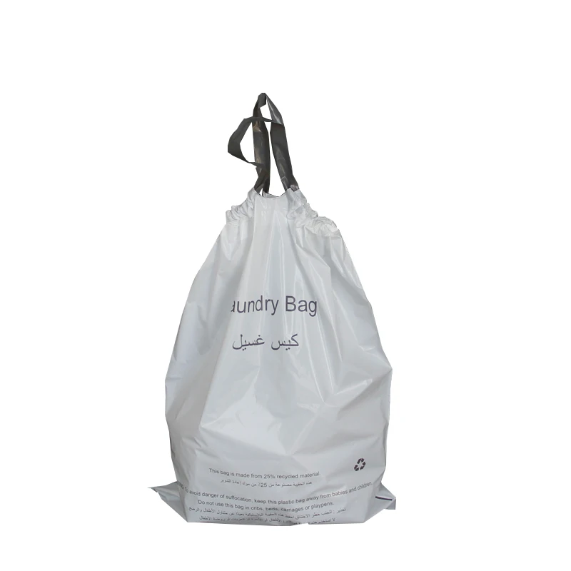 Wholesale Custom Travel Disposable Plastic Washing Bag Eco Friendly HDPE Laundry