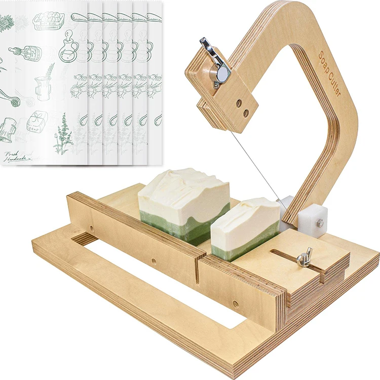 Adjustable Steel Wire Slicer Soap Cutter DIY Wooden Soap Cutter Cutting Machine For Home Cutting Soap Making Tools