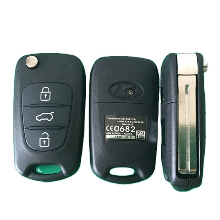 Hot sale flip remote key 3 button 433 mhz frequency for hyunda IX35