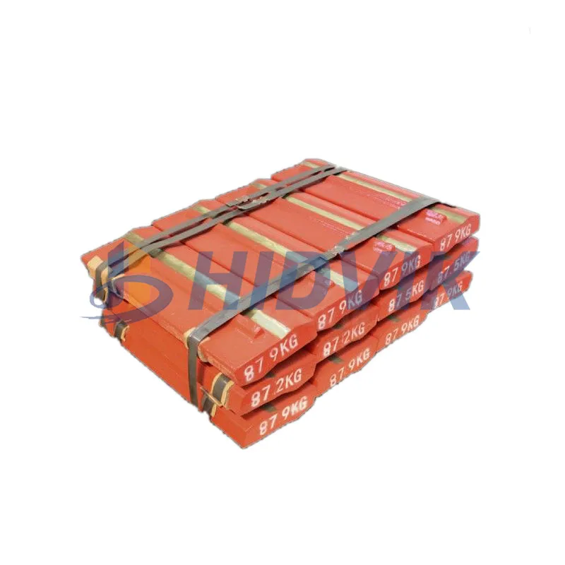 high chrome and martensitic alloy steel blow bar suitable for Tesab 623 623S 643 643T 643CC 1012