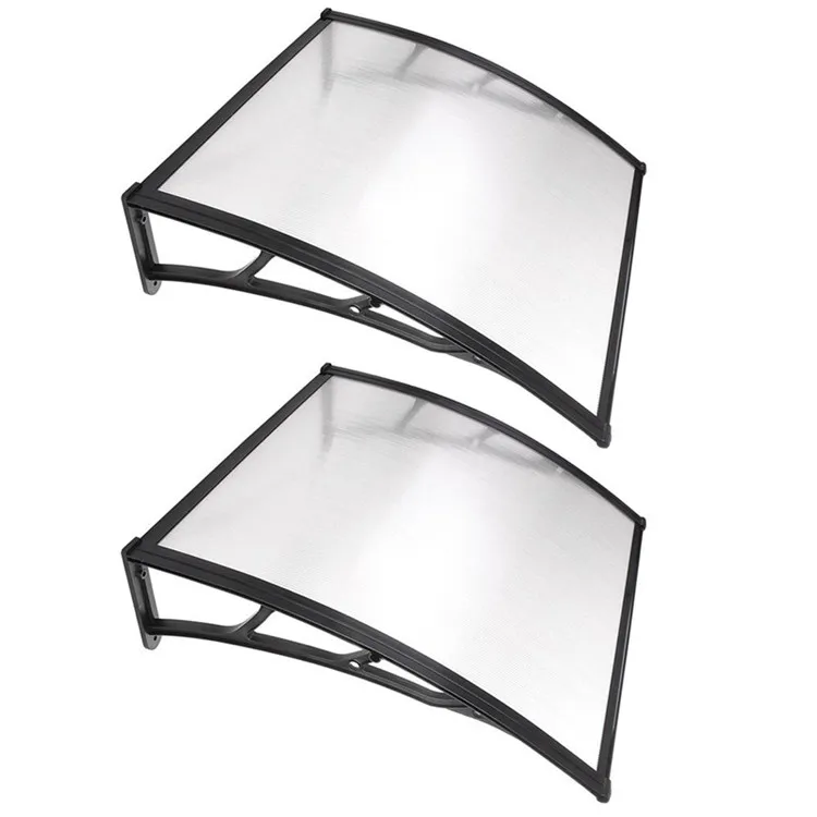 outdoor door clear window awning polycarbonate Hollow sheet Plastic stent awning canopy