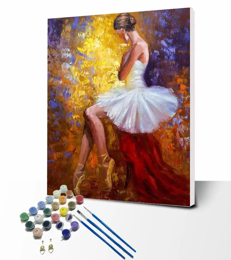 High Quality Oil Painting Canvas Wall Paintings Canvas Art Decor Custom girl Diy Digital Painting By Numbers