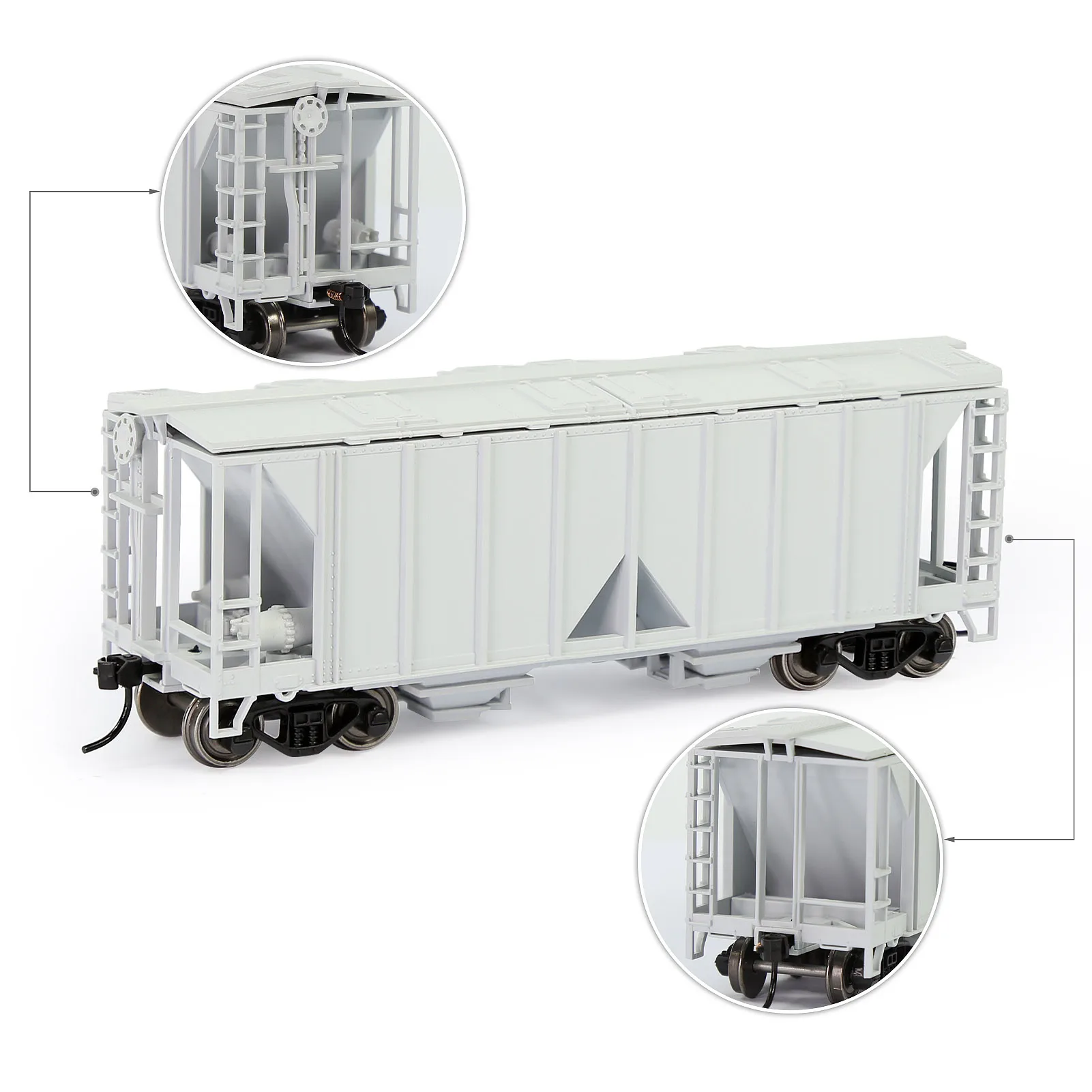 C8760 Model Railway Medium Coupler HO Scale 1:87 Train Boxcar Wagon Hopper Car