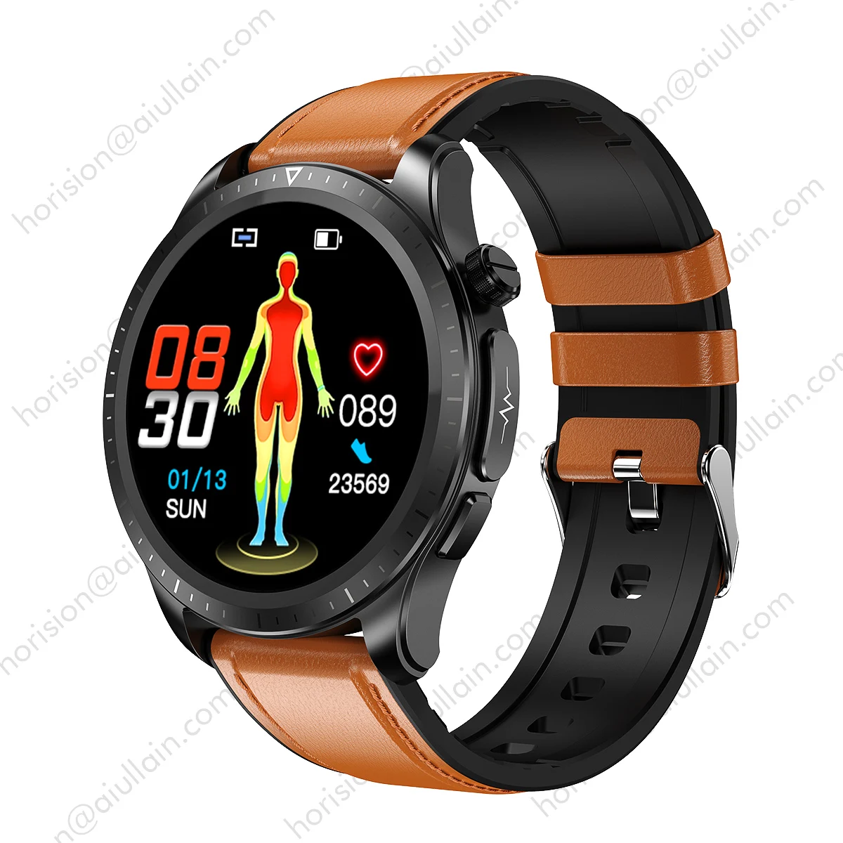 Aiullain E420 Smart HRV health watch HD large screen, ECG real-time ECG analysis ECG band monitoring non-invasive blood sugar