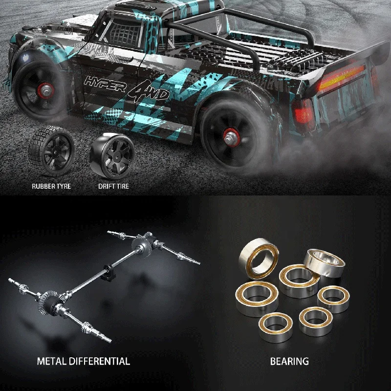 MJX Hyper Go 14301 2.4G 1/14 Rally Truck Truggy Buggy Drift Racing Alloy Metal Brushless High Speed Remote Control RC Car Model