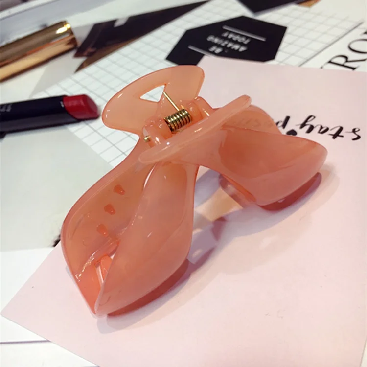 Korean jelly color large Korean version of hair accessories acrylic hair grasp at the back of the head dish hair bath hairpin