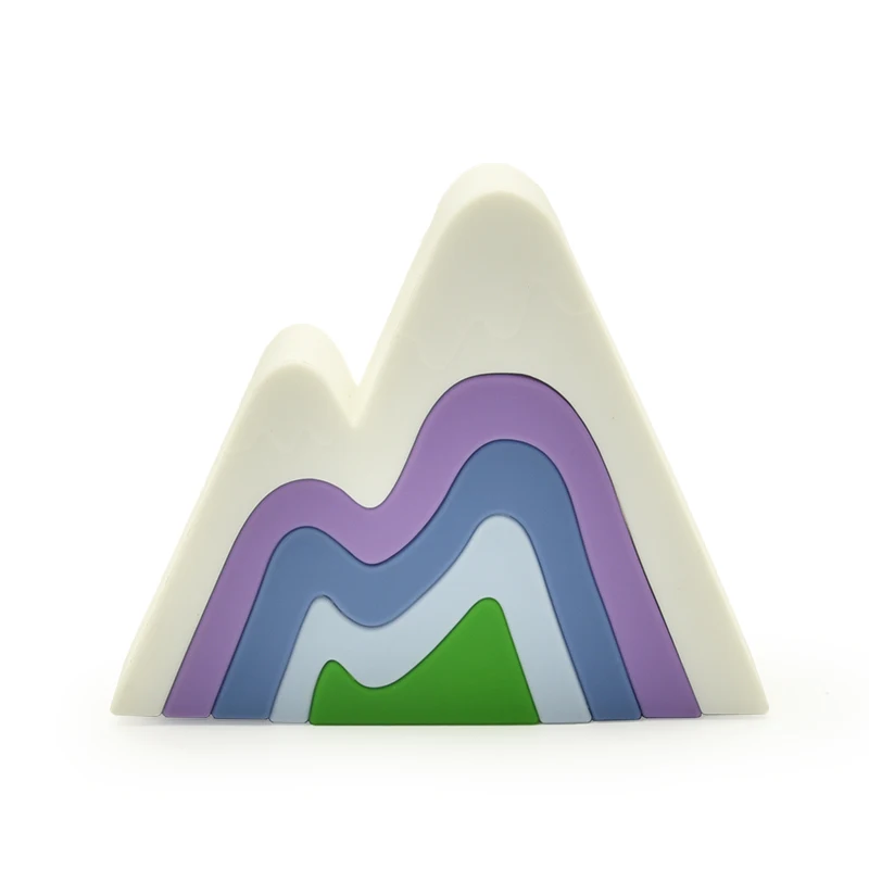 Baby Silicone Stacking  Mountain Shape Children  Kids Other Educational Toys for Boys Girls Silicone Montessori SensoryToys