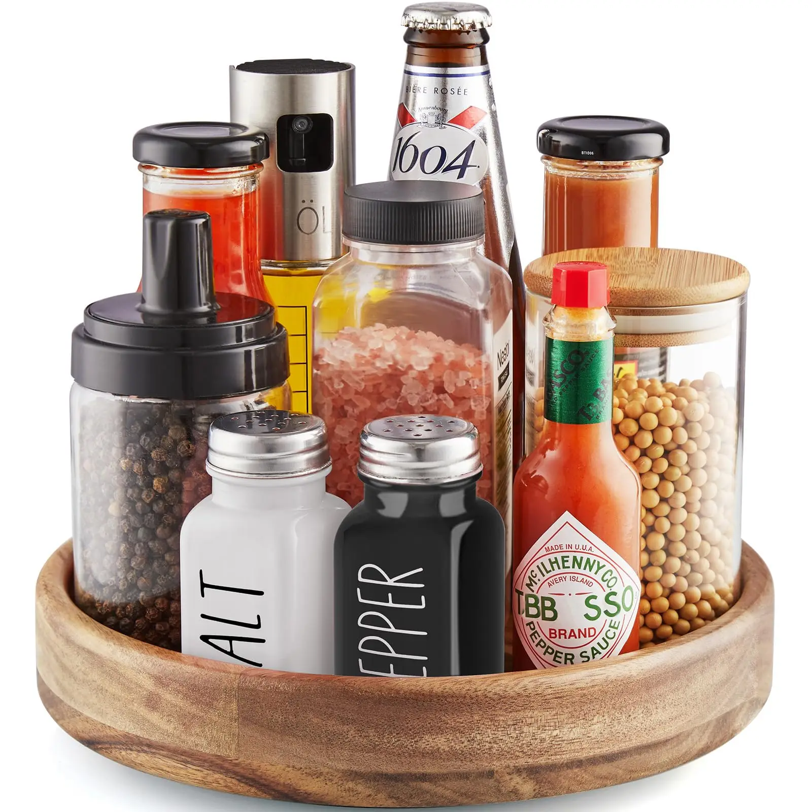 Lazy Susan Organizer Turntable for Cabinet,Kitchen Turntable Storage Container