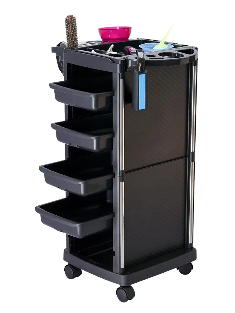 
China wholesale salon furniture Black hair stylist salon trolley beauty 