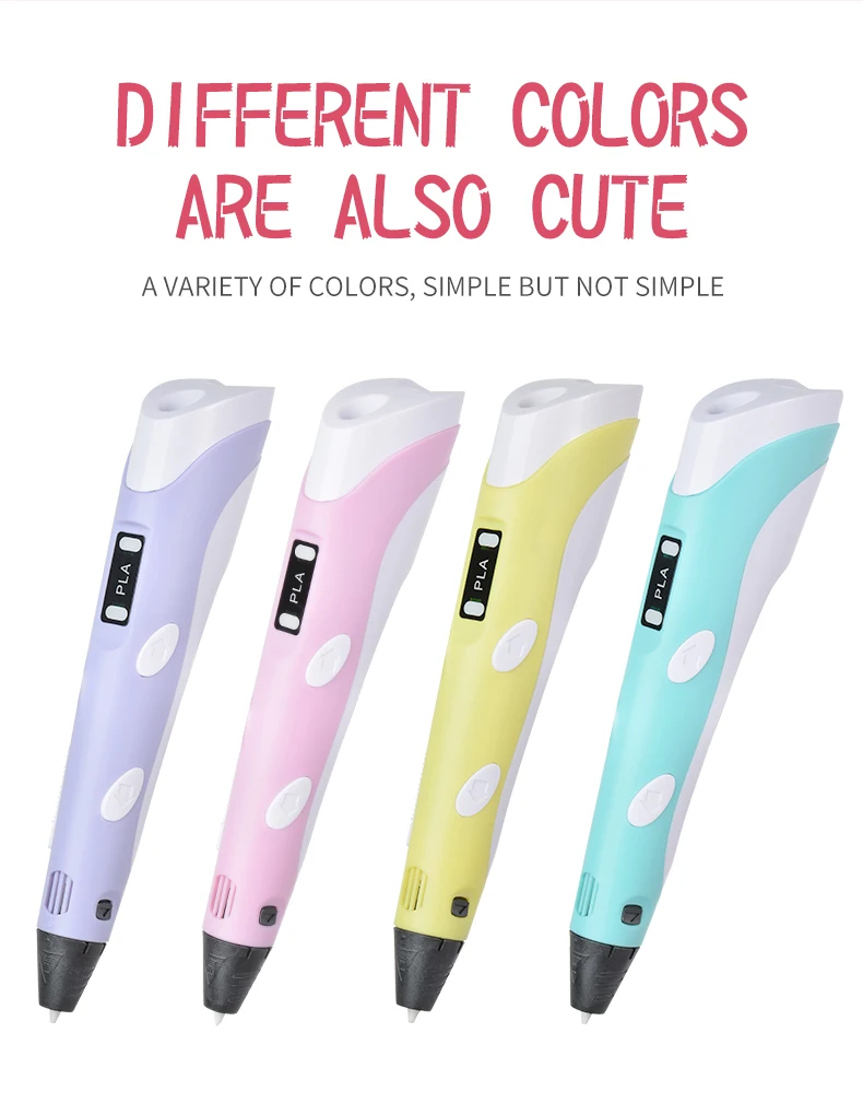 3D Pen for Children 3D Drawing Printing Pen with LCD Screen Compatible PLA Filament for Gift