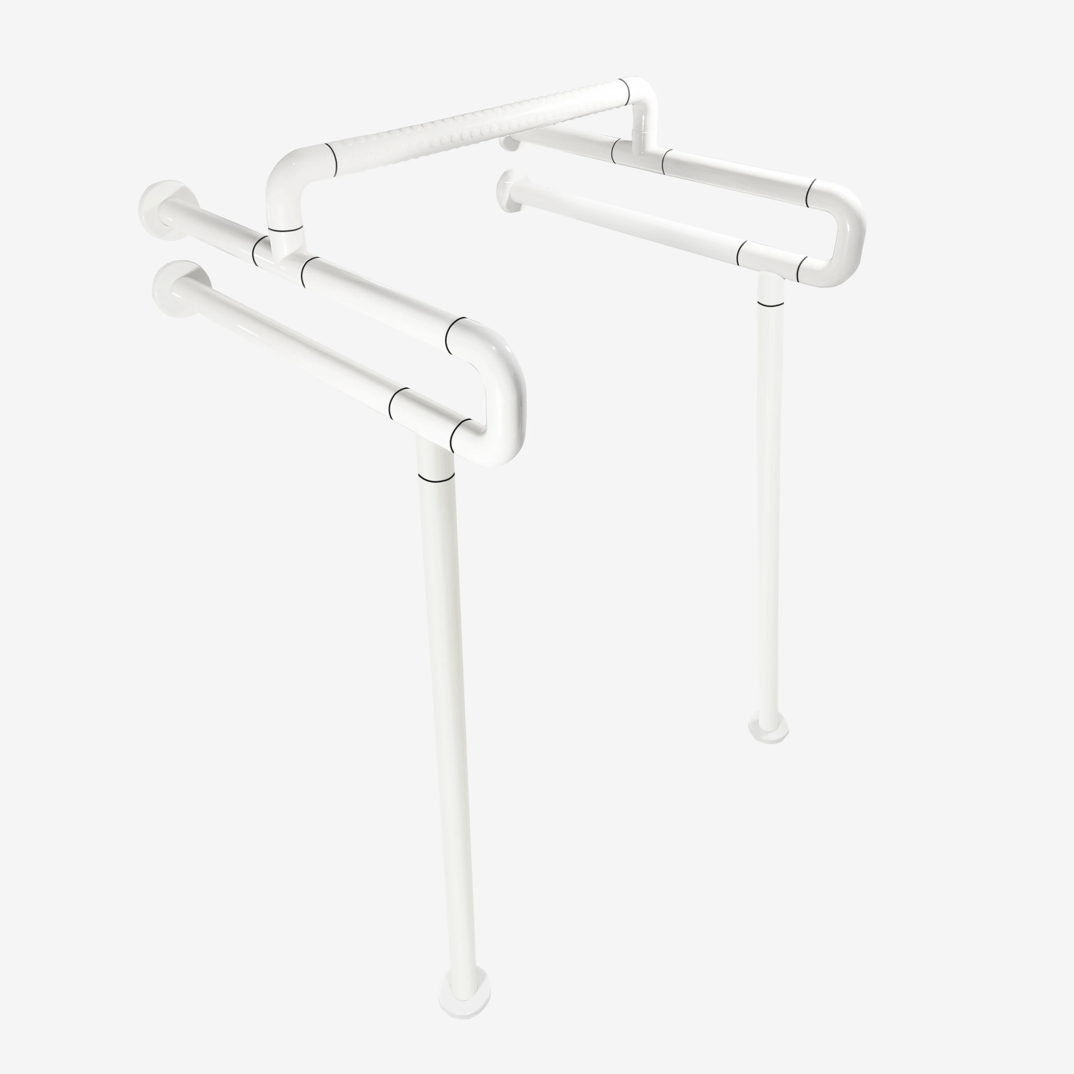 nylon floor-to -wall male urinary grab bar for toilet