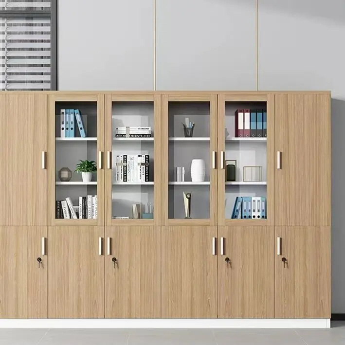 Factory Direct Customizable Steel Office Filing Cabinet Wooden Data Office Cabinet for Apartment Use