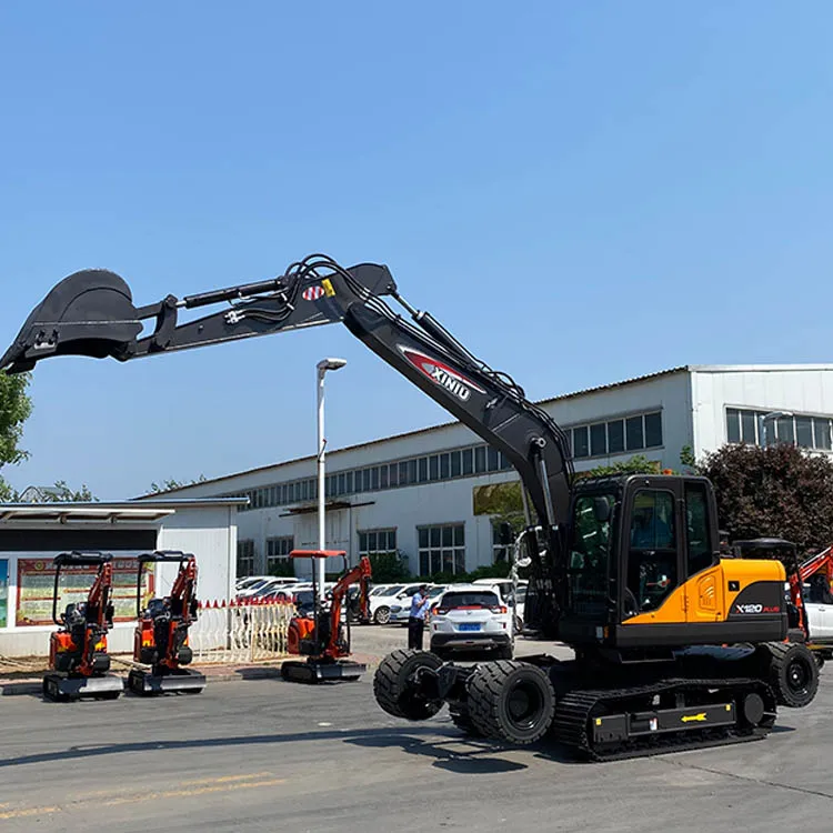 Rhinoceros new X120plus XINIU 10 ton  wheel crawler excavators earthmoving machine smallest mini digger new excavator price
